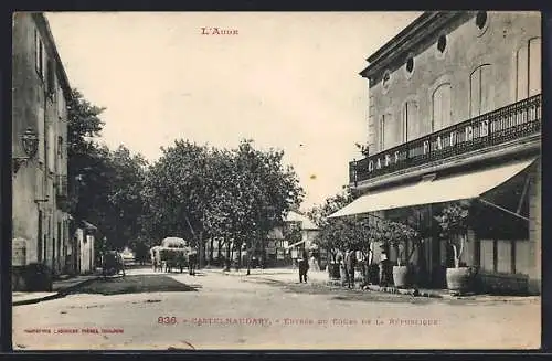 AK Castelnaudary /Aude, Entrée du Cours de la République