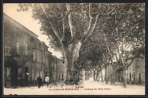 AK Villeneuve-Minervois /Aude, Avenue du Pont-Vieux