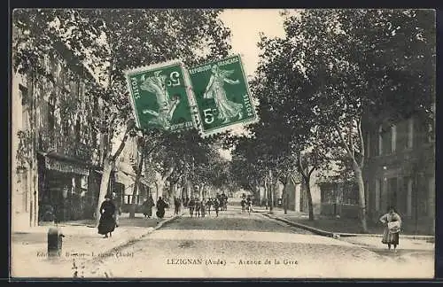 AK Lézignan /Aude, Avenue de la Gere