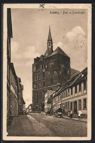 AK Kolberg, Dom und Domstrasse