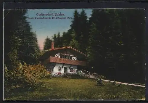 AK Görbersdorf /Schles., Das Schweizerhaus in Dr. Römplers Park