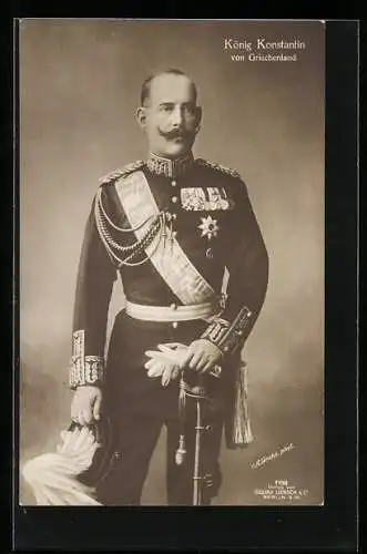 AK König Konstantin von Griechenland in Uniform