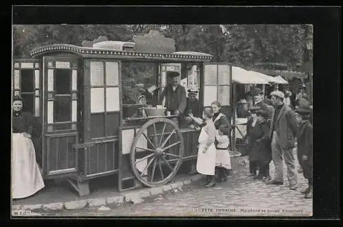 AK Paris, Fete Foraine, Marchand de Frites Ambulant