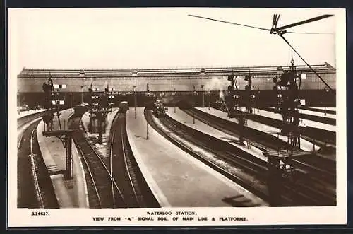 AK London, Waterloo Station, View of Main Line and Platforms