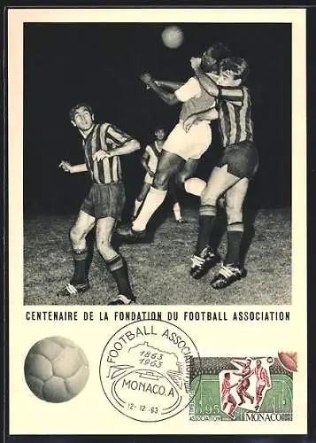 Maximum-AK Centaire de la Fondation du Football Association 1963, Spieler beim Kopfball, Fussball