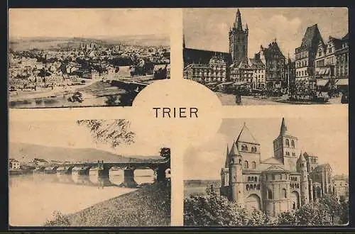 AK Trier, Markt, Brücke, Dom