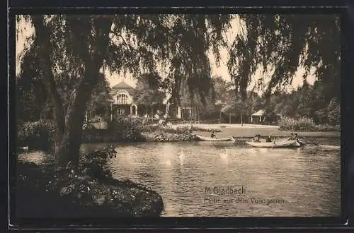 AK M. Gladbach, Partie aus dem Volksgarten