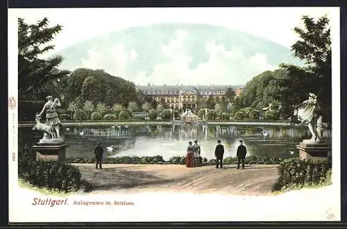 AK Stuttgart, Anlagensee m. Schloss