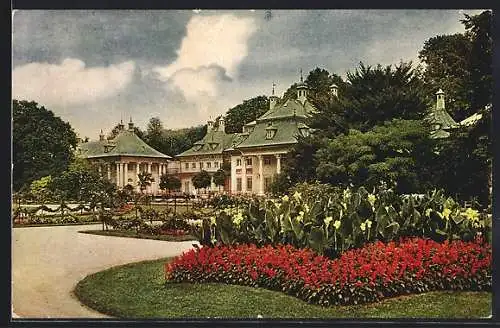 AK Dresden-Pillnitz, Teilstück aus dem Schlosspark