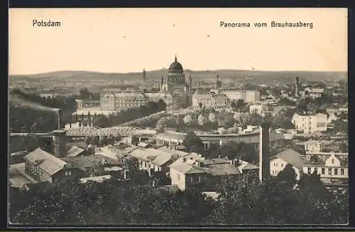 AK Potsdam, Panorama vom Brauhausberg aus gesehen