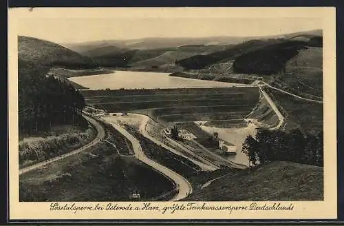 AK Osterode / Harz, Blick auf die Lösetalsperre