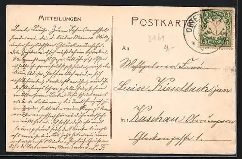 AK Ortenburg, Gesamtansicht vom Feld aus