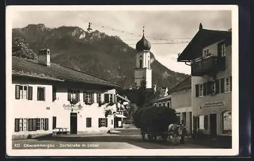 AK Oberammergau, Gasthof zum Stein an der Dorfstrasse mit Laber