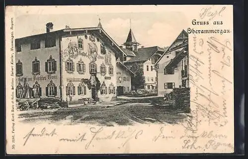 AK Oberammergau, Gasthof zum Baijrischen Löwen