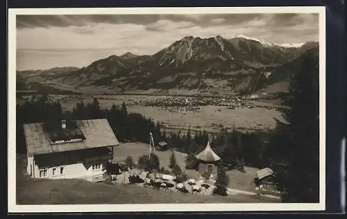 AK Oberstdorf /Bayer. Allgäu, Café-Restaurant Bergkristall v. Jos. Bader