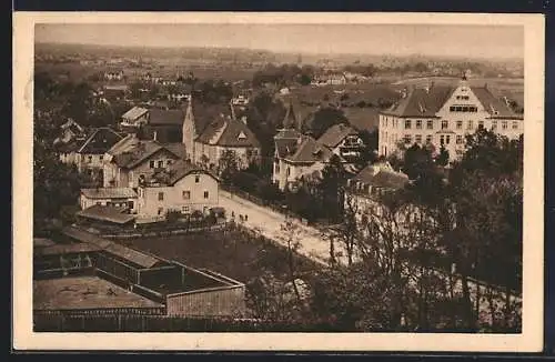 AK Planegg, Panoramablick auf den Ort