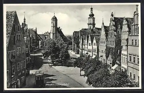 AK Weiden / Bayer. Ostmark, Unterer Marktplatz