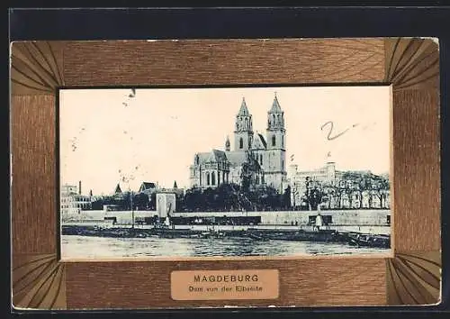 AK Magdeburg, Dom von der Elbseite