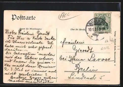 AK Magdeburg, Dom von der Elbseite