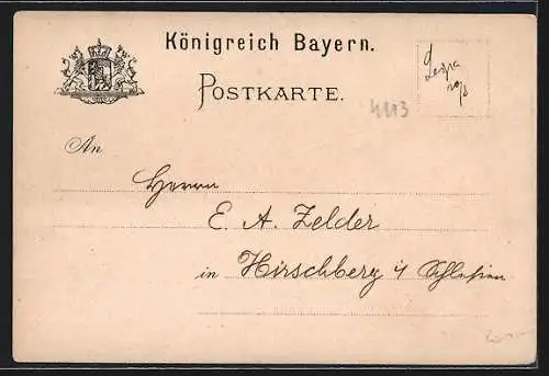 Lithographie Berchtesgaden, Gesamtansicht mit Watzmann, Salzbergwerk-Ausfahrt
