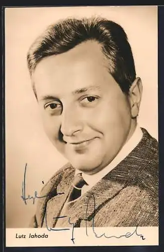 AK Der deutsche Musiker Lutz Jahoda in Nahaufnahme, mit Autograph