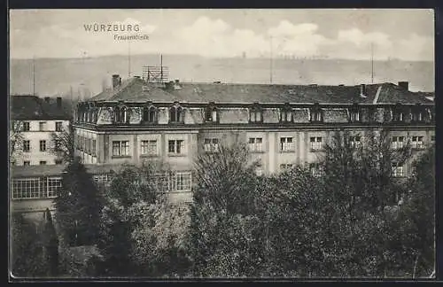 AK Würzburg, Frauenklinik aus der Vogelschau