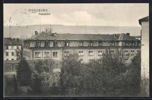 AK Würzburg, Frauenklinik aus der Vogelschau