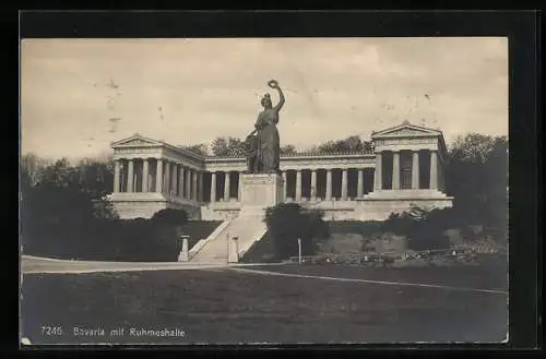 AK München, Bavaria mit Ruhmeshalle