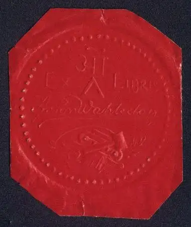 Exlibris Anton Wahledoy, Namenszug & Zunftwappen