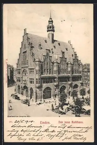 AK Linden / Hannover, Das neue Rathaus