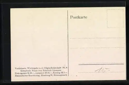 Künstler-AK Friedrich Lissmann: Isländische Ponys