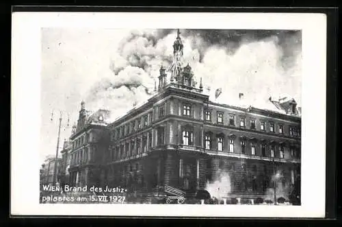 AK Wien, Brand des Justizpalastes am 15.07.1927