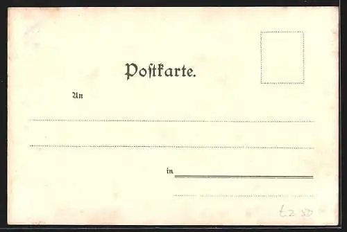 Lithographie Heidelberg, Teilansicht mit dem Rupprechtsbau, Brückenthor, grosses Fass & Perkeo