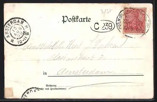 Lithographie Köln a. Rh., Hohenzollernring, Gereonskirche, Kaiser-Wilhelm-Denkmal
