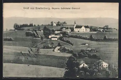 AK Breitenberg / Ndb., Teilansicht mit Kirche