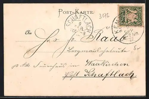 AK Kempten / Allgäu, Strassenpartie am Rathausplatz