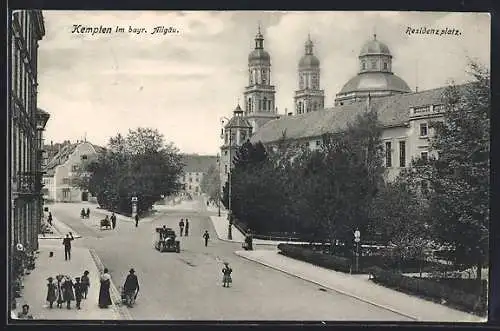 AK Kempten / Allgäu, Strassenpartie Residenzplatz