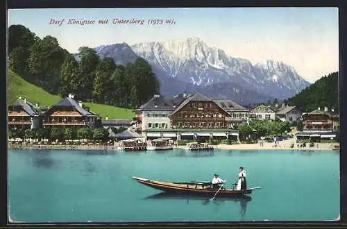 AK Königssee / Berchtesgaden, Ansicht mit dem Unterberg