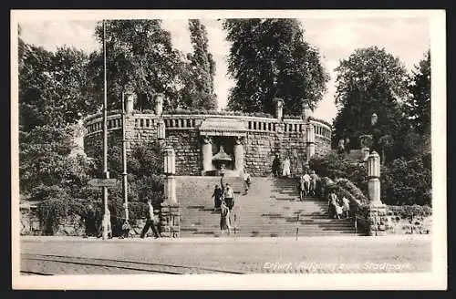 AK Erfurt, Aufgang zum Stadtpark