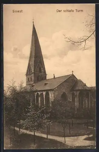 AK Soest, Kirche mit schiefem Turm