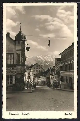 AK Murnau / Obb., Blick auf Marktplatz