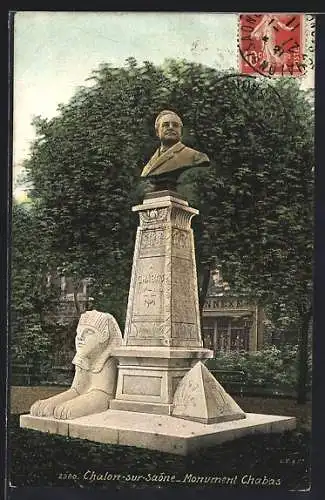 AK Chalon-sur-Saône, Monument Chabas