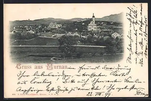 AK Murnau / Obb., Gesamtansicht mit der Kirche
