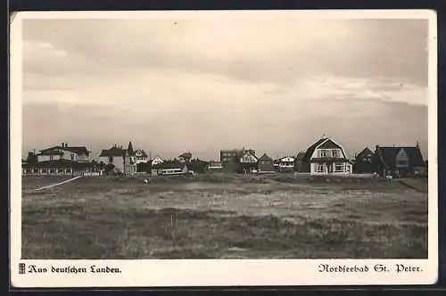 AK St. Peter / Nordsee, Ansicht vom Feld aus