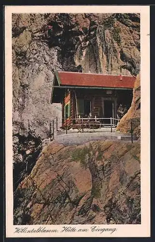 AK Grainau, Höllentalklamm, Hütte am Eingang