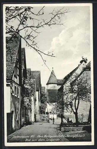 AK Leutershausen / Mfr., Obere Marktgasse (früher Bärengässchen) mit ehem. Landgericht
