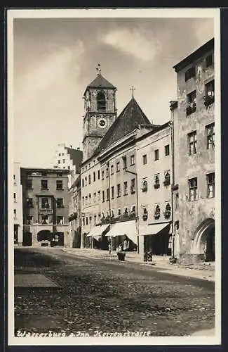 AK Wasserburg a. Inn, Herrenstrasse mit Kindern