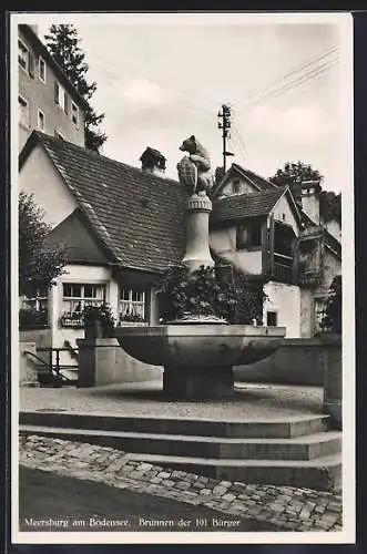 AK Meersburg am Bodensee, Brunnen der 101 Bürger