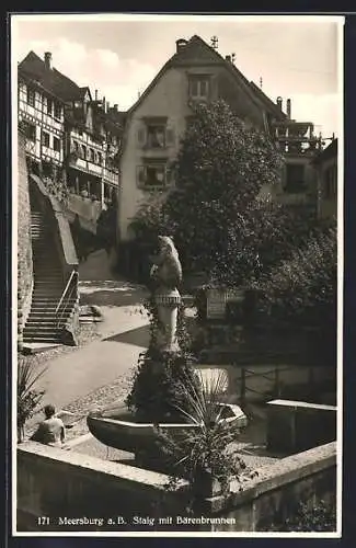 AK Meersburg, Staig mit Bärenbrunnen