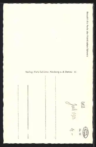 AK Pottenstein /Fränk. Schweiz, Burg v. d. Fischergasse gesehen